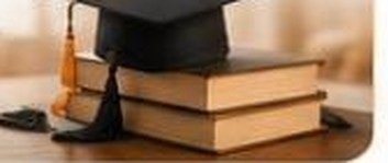 A graduation cap resting on a stack of books